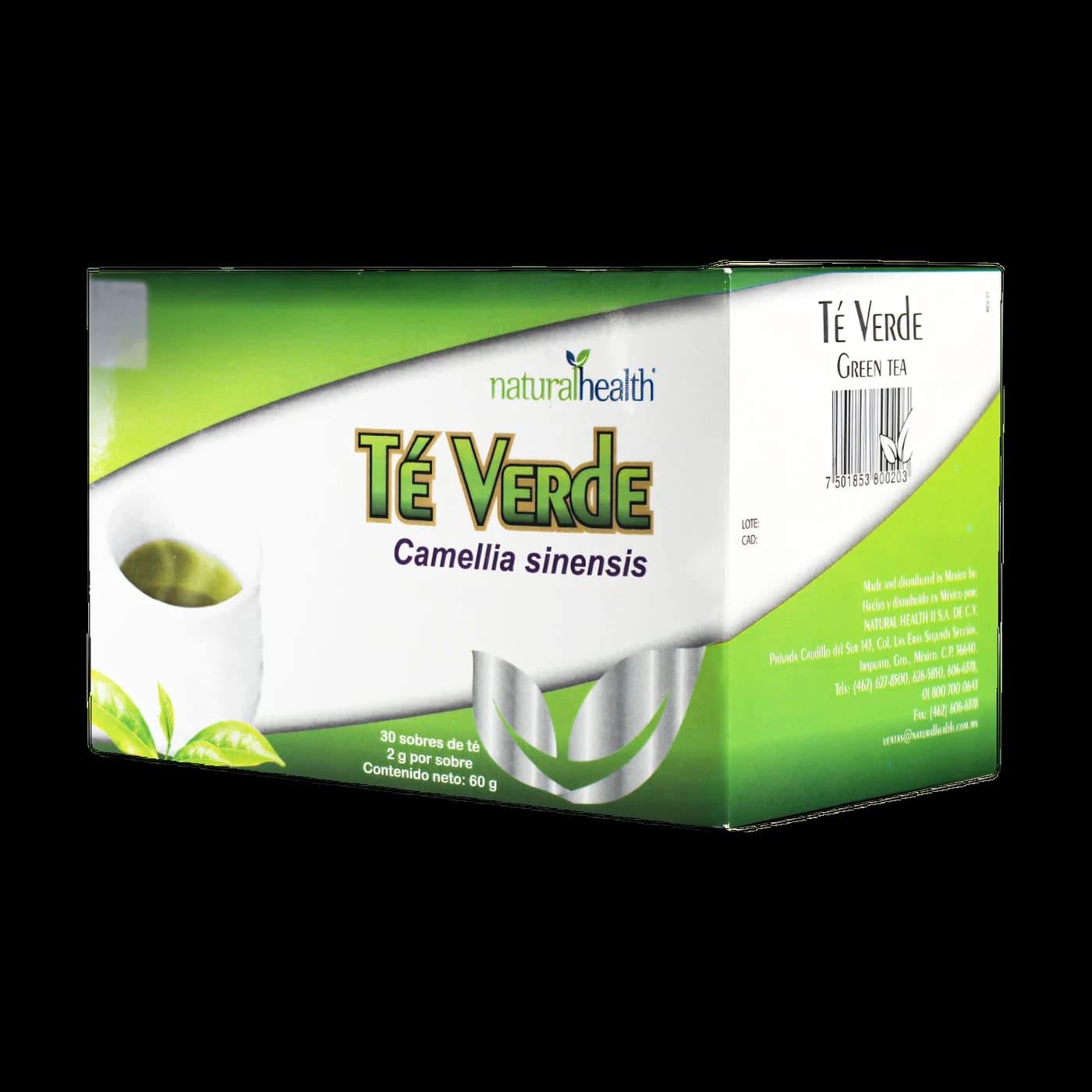 Té verde Natural Health · 30 sobres