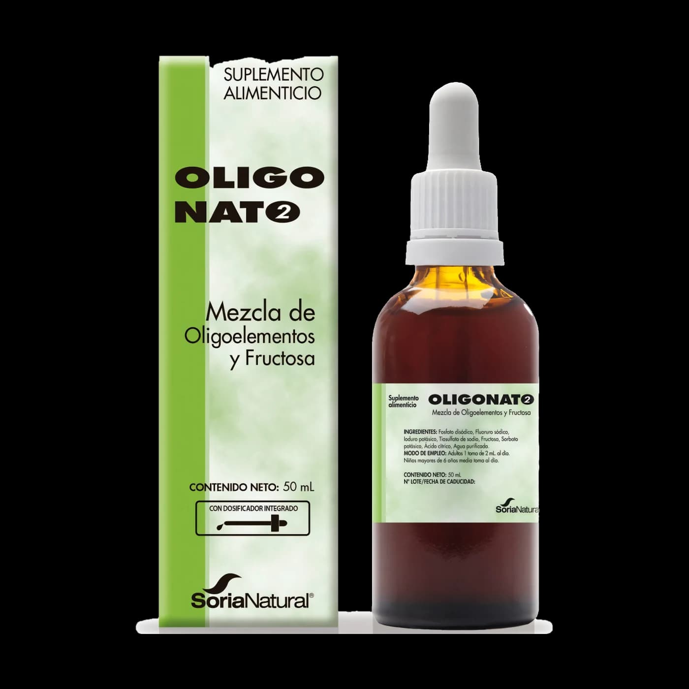 Oligonato 2 (fósforo, flúor, yodo y azufre) · gotas 50 ml
