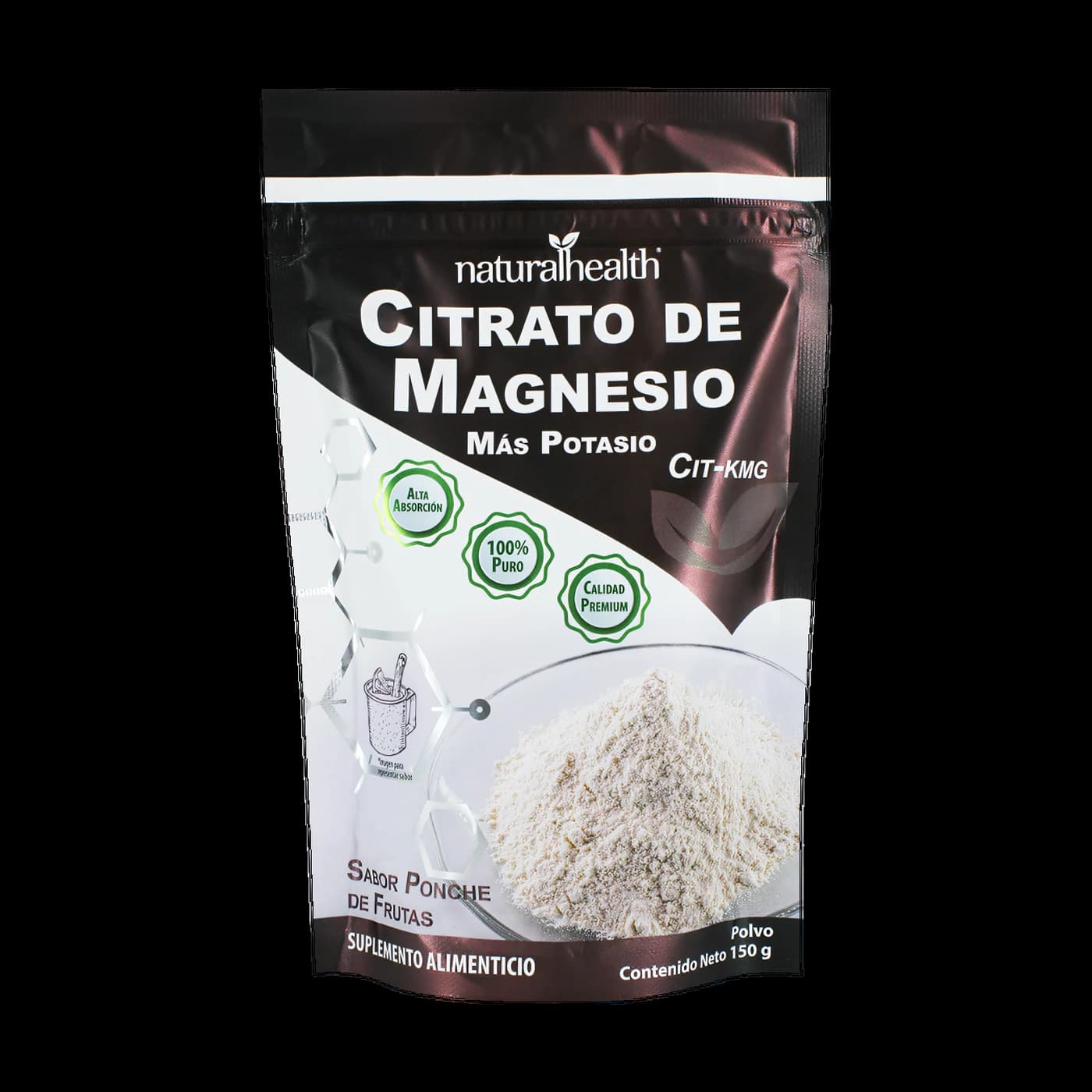 Citrato de magnesio más potasio Cit-KMG sabor ponche de frutas · 150 g