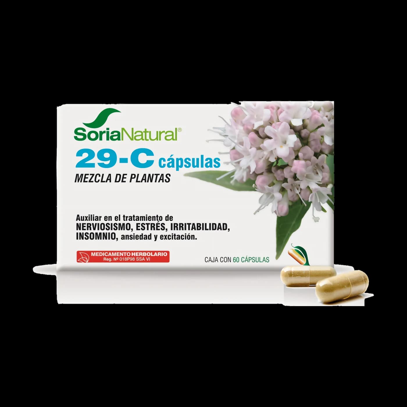 29-C cápsulas (valeriana, espino blanco, pasiflora y lavanda) · 60 cápsulas