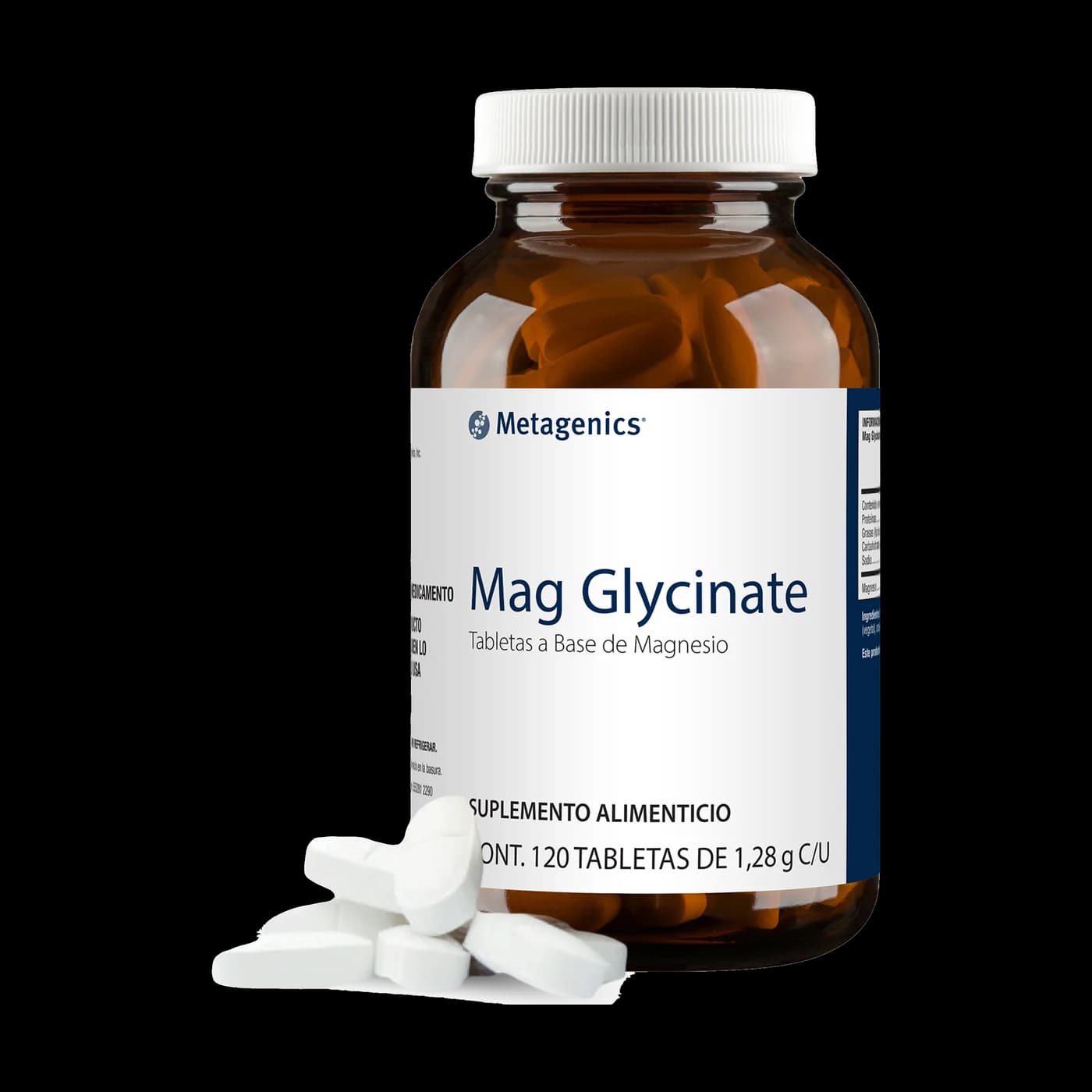Mag Glycinate (bisglicinato de magnesio) · 120 tabletas